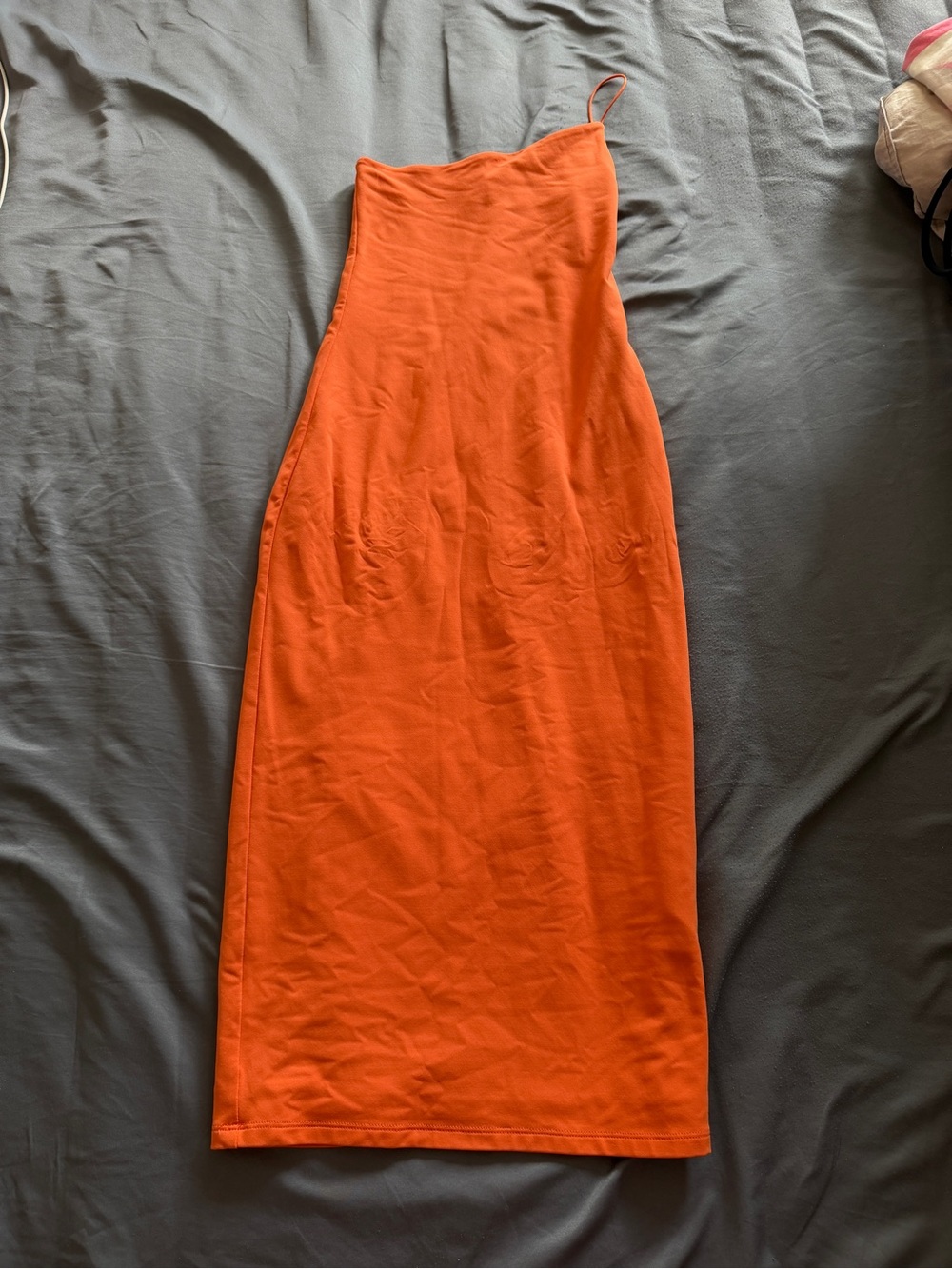 Aritzia Babaton Orange One-Shoulder Midi Dress